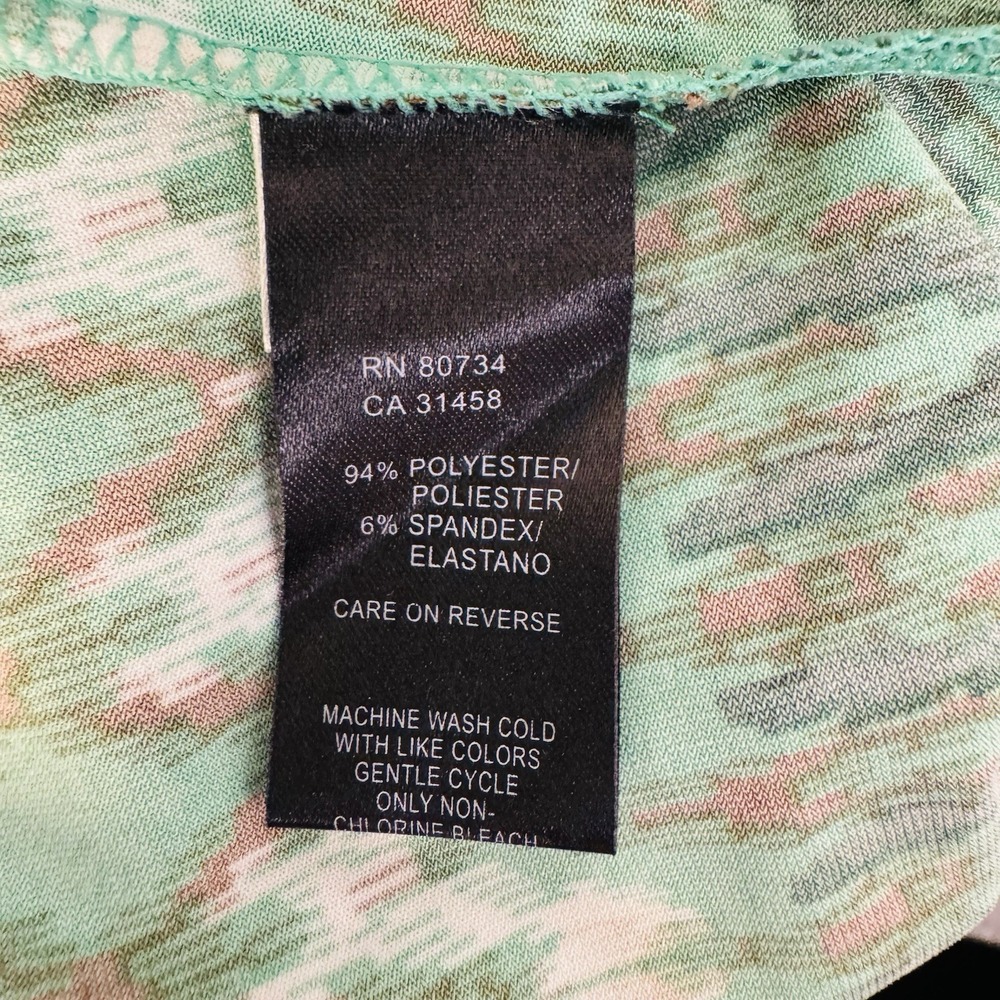 VTG BCBG MAXAZRIA Green Southwest V-Neck Twist Tank Top Y2K Wrap Waist Tie Shirt - Picture 7 of 8